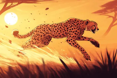 Guepardo en fuga