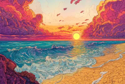 Sommer Strand Sonnenuntergang