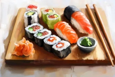 Japanisches Sushi-Abendessen