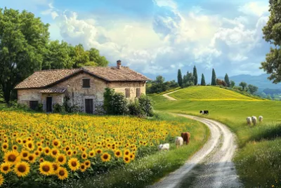 Frühling auf dem italienischen Land