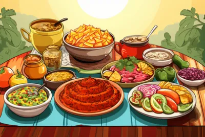 Mexikanischer Fiesta-Speisetisch