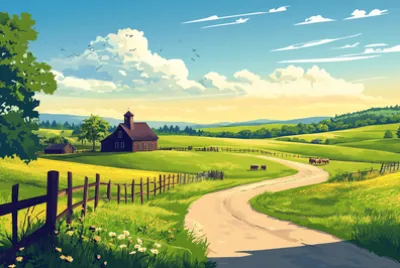 Rustikale Landschaft