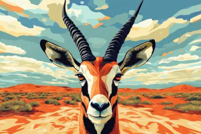 瞪羚的沙漠海市蜃樓