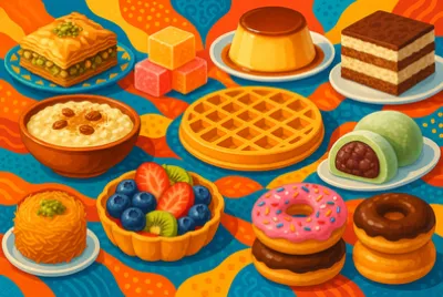 Delicias dulces vibrantes