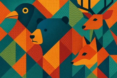 幾何学的な動物の驚異