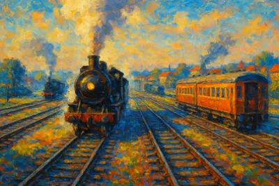 Viaggio in treno impressionista