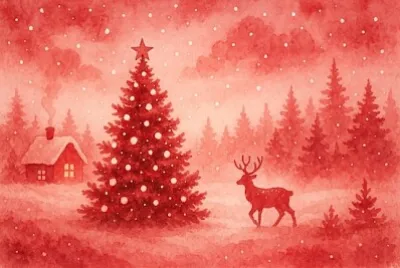 Winterwunderland mit Rentieren