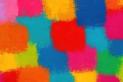 Patchwork de cores vibrantes