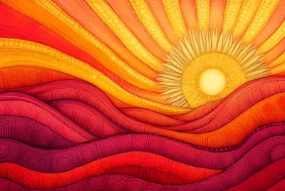 Zentangle Radiante ao Nascer do Sol