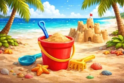 פאזל של צעצועי חוף