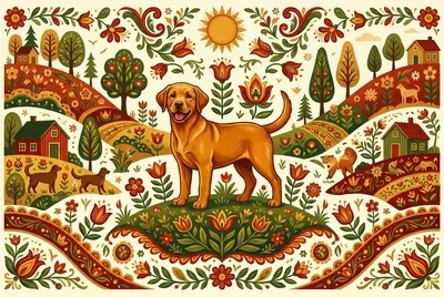 子犬の朝の輝き