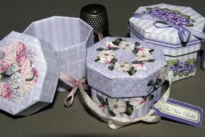 Lavender Hat Box Display