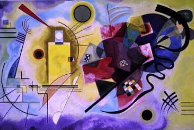Kandinsky mauve et jaune