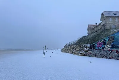 Biscarrosse Plage sous la neige 10 01 24