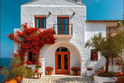 Blanco y azul