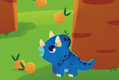 Tinysaurus with food jigsaw puzzle