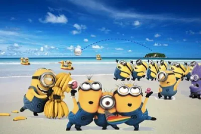 Les minions sur la plage