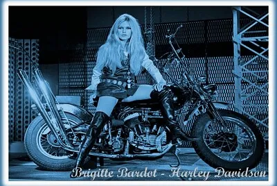 Brigitte Bardot - Harley Davidson jigsaw puzzle