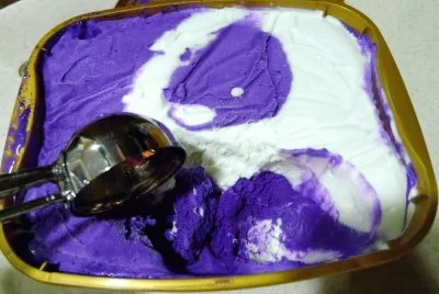 Filipino Ube Macapuno Ice Cream