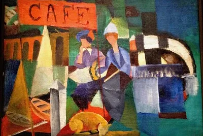 פאזל של Macke café sur le lac