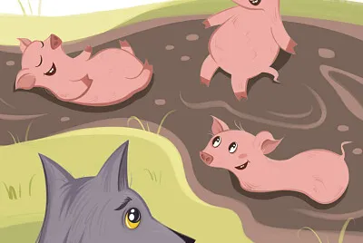 Wolfie and Three Little Pigs
