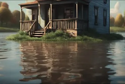 Sua casa e a cidade toda alagada