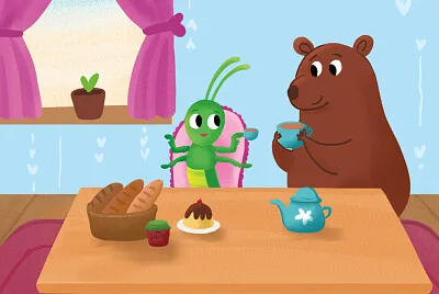 Grasshopper tea time