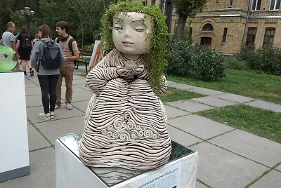 Japanese pot with flowers