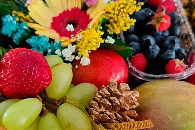 flores e frutas