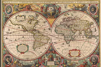 פאזל של Historical World Map Print (1630)