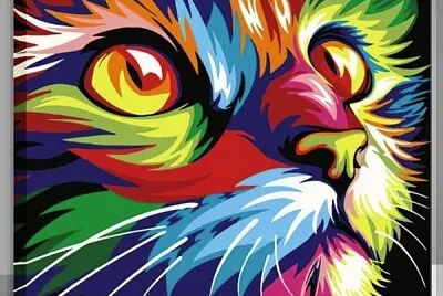 Tête de chat coloré