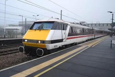 Class 91 at Peterborough jigsaw puzzle