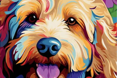 Golden Doodle Pop Art