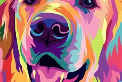 Golden Retriever Pop Art