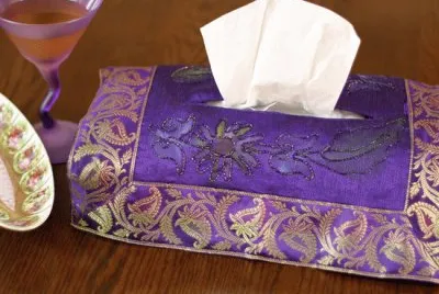 Plum Tissue Box Cover