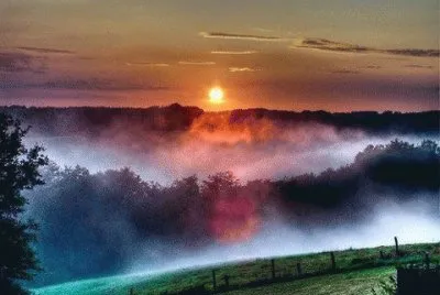 Mountain Valley sunset jigsaw puzzle