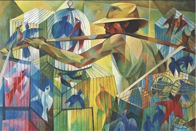 Manansala Vicente vendeur d 'oiseaux