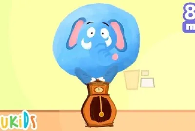 Elephant ran up the clock