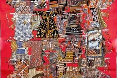 Voyage en étoffes rouge