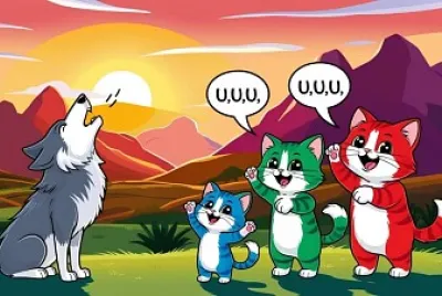 Los gatitos y el lobo