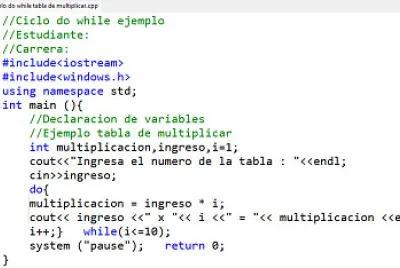 Ejemplo sobre do-while