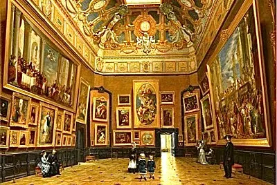 le salon carré du Louvre en 1875