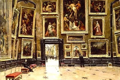 Alexandre Brun le salon carré au XIXème s