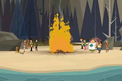 Fire making.