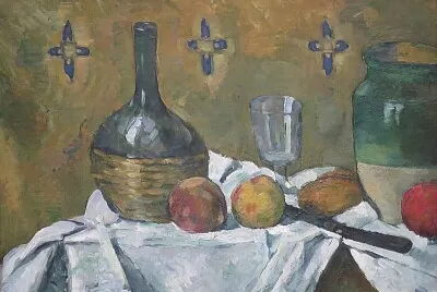 Cézanne nature morte à la bouteille de Chianti