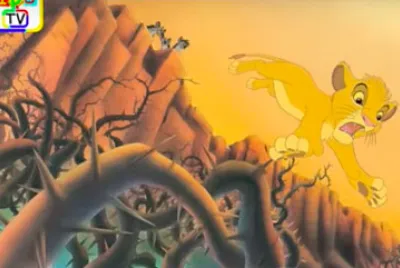 Simba chased by hyenas jigsaw puzzle