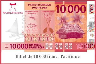 Billet de 10 000 francs Pacifique