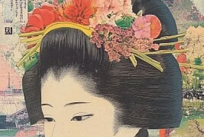retro Japanese collage art