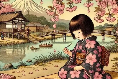 Cherry Blossom Picnic with Sweet Dango - Japanese