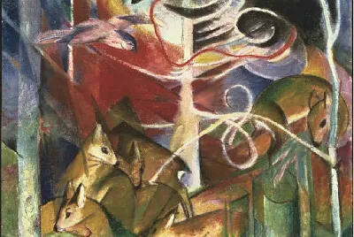 Franz Mark cerfs dans la forêt